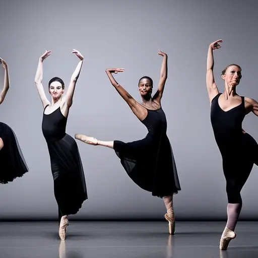 An image displaying a group of dancers of various ages, gracefully executing choreography that suits their individual abilities