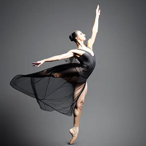 An image showcasing a dancer in a studio, gracefully capturing a sequence of intricate movements