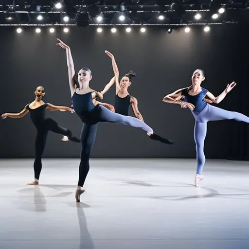 An image showcasing dancers of diverse backgrounds, ages, and abilities engaged in a dance practice