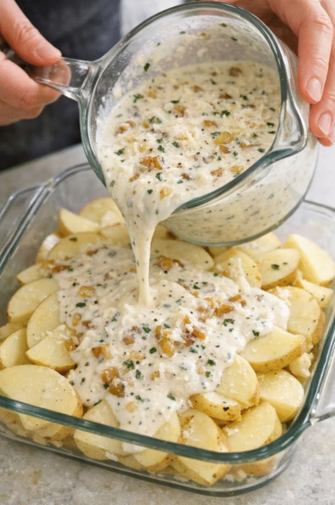 Creamy Parmesan Oven-Baked Potatoes