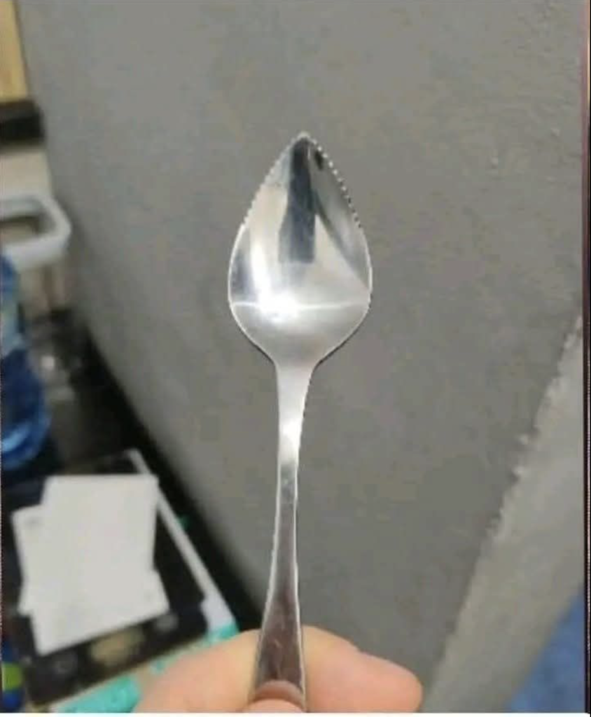 Weird spoon with ridges i found in a rented place. Whats it for
