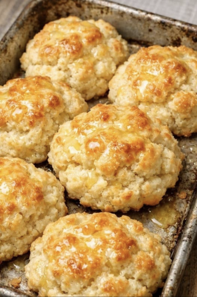 3-Ingredient Drop Biscuits — The Southern Secret to Tender, Golden Perfection (No Rolling Pin Needed!)