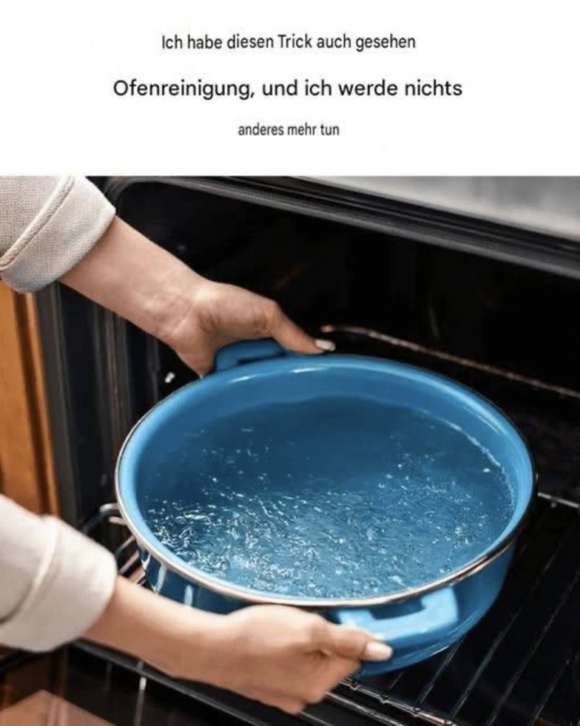 Ich habe diesen Trick zum Ofenreinigen gesehen und werde nie wieder etwas anderes machen.