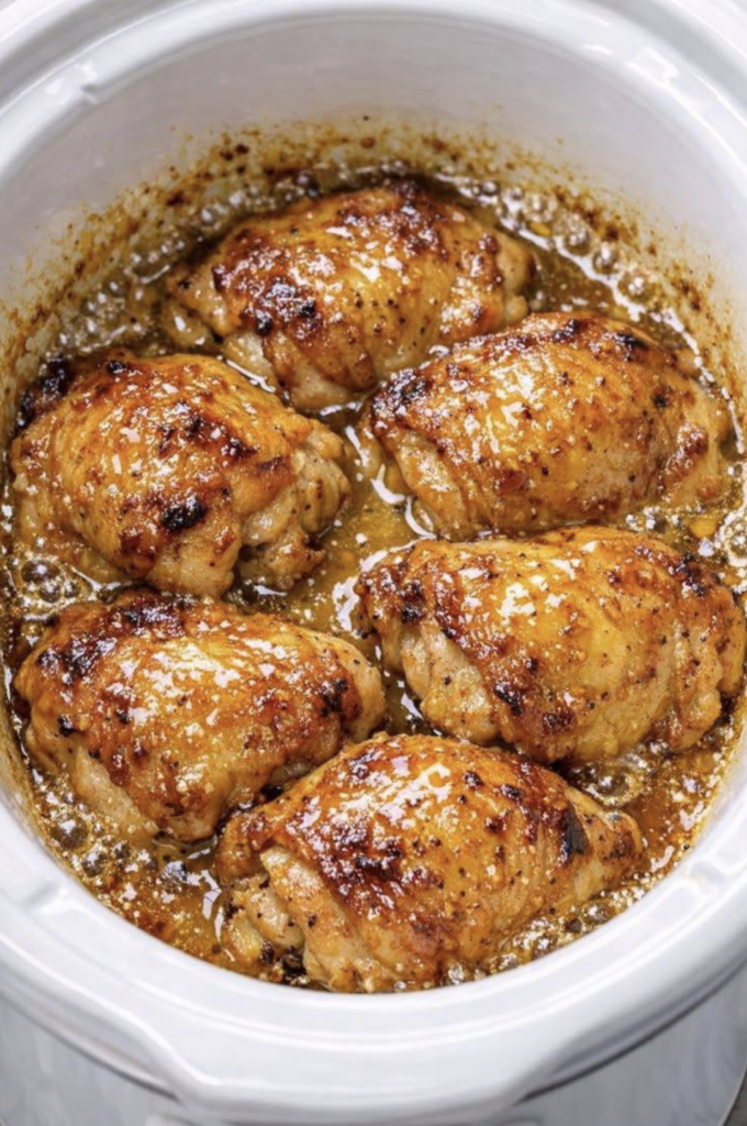My neighbor gave me this trick for a stress-free holiday meal. Only 4 ingredients whisked and poured right over the top. The sweet and savory sauce thickens up perfectly while the meat gets unbelievab