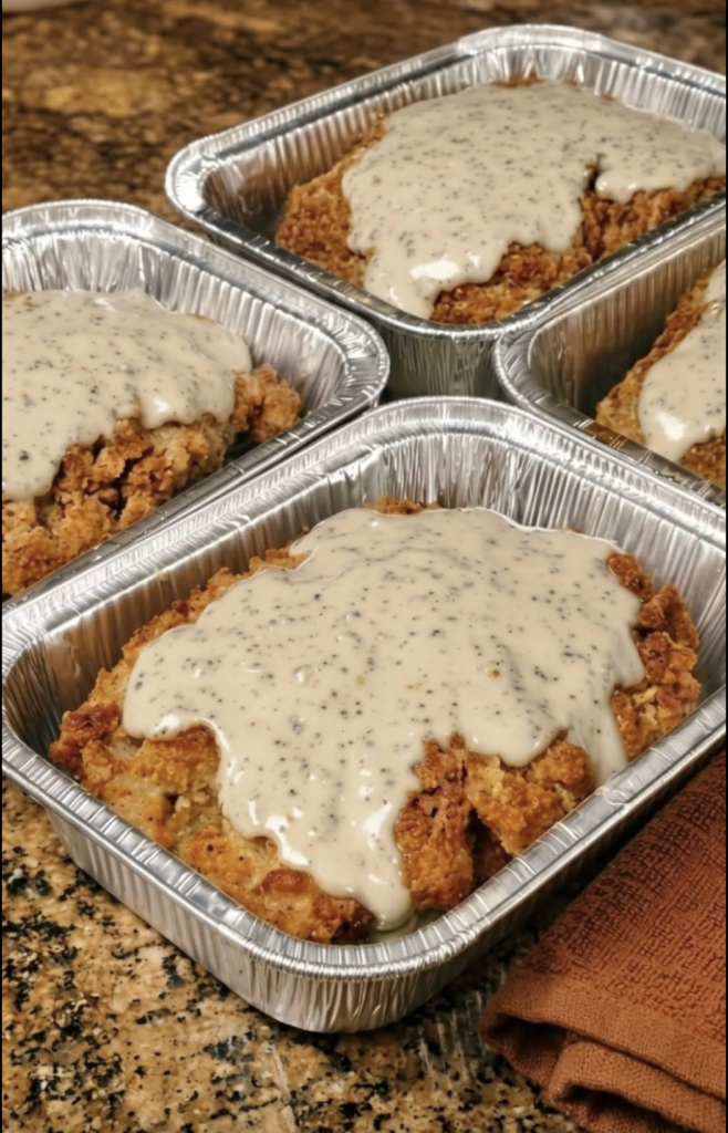 Southern Chicken-Fried Steak with Gravy (Crispy, Tender, and Smothered in Rich Gravy)