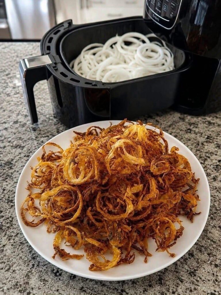 Knusprige Röstzwiebeln aus der Heißluftfritteuse – einfach, goldbraun und unwiderstehlich