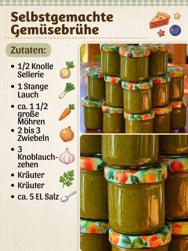 Gemüsebrühe selber machen – aromatische Gemüsewürzpaste für Suppen und viele andere Gerichte