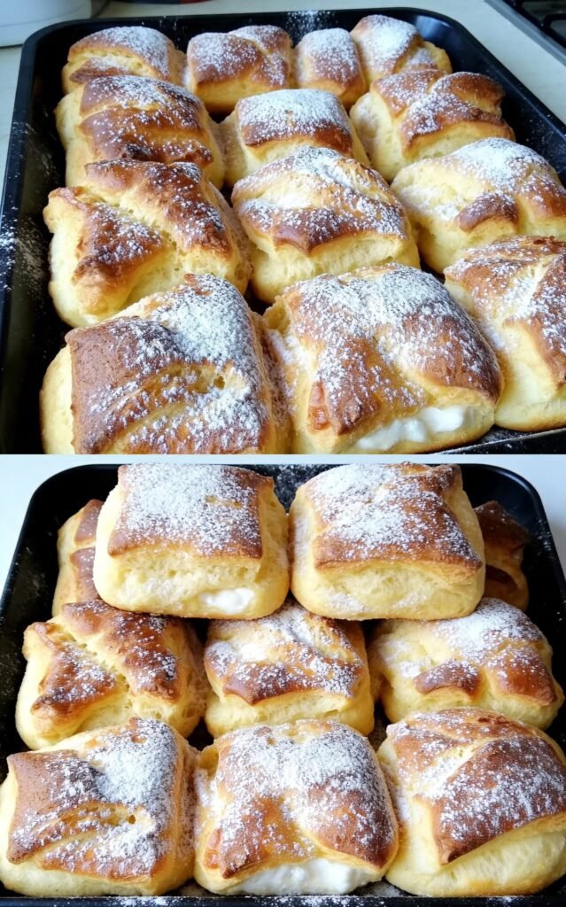 Flauschige Quarktaschen aus Hefeteig – Einfaches Rezept wie vom Bäcker
