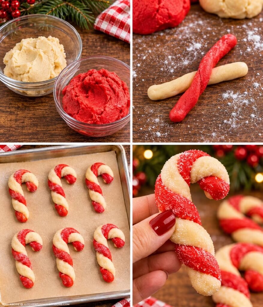 Zuckersüße Zuckerstangen-Kekse – knusprig, buttrig und perfekt für Weihnachten