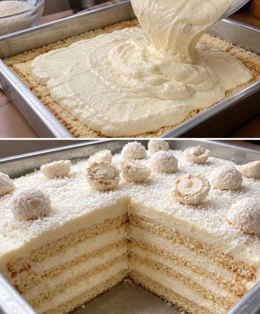 Raffaello-Kuchen ohne Backen – cremiger Kokos-Traum mit Mascarpone